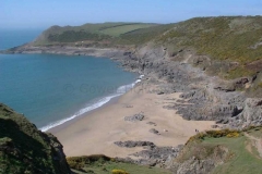 Fall Bay from the top of the cliffs